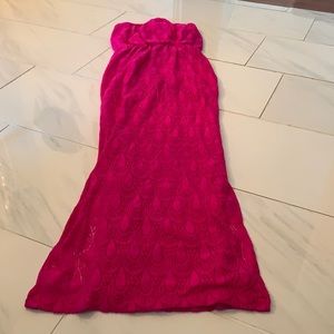 Lily Pulitzer Strapless Lace Maxi